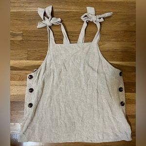 Topshop tan tank with detail